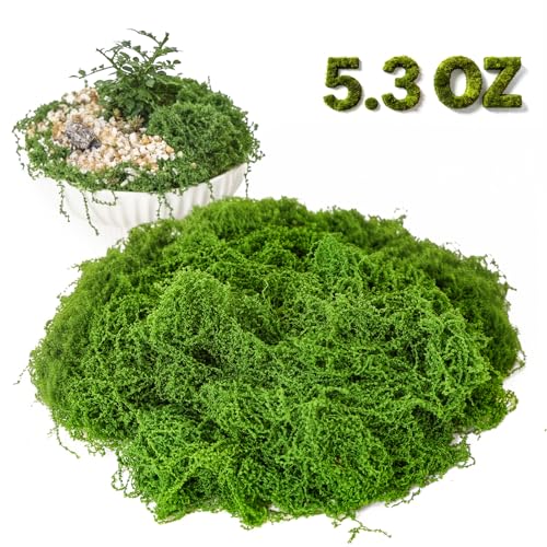 5.3oz Artificial Green Moss for DIY Crafts & Home Decor