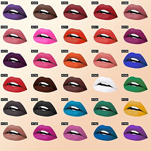 Hot Pink Matte Liquid Lipstick, Waterproof Long Lasting Lip Gloss 5ml