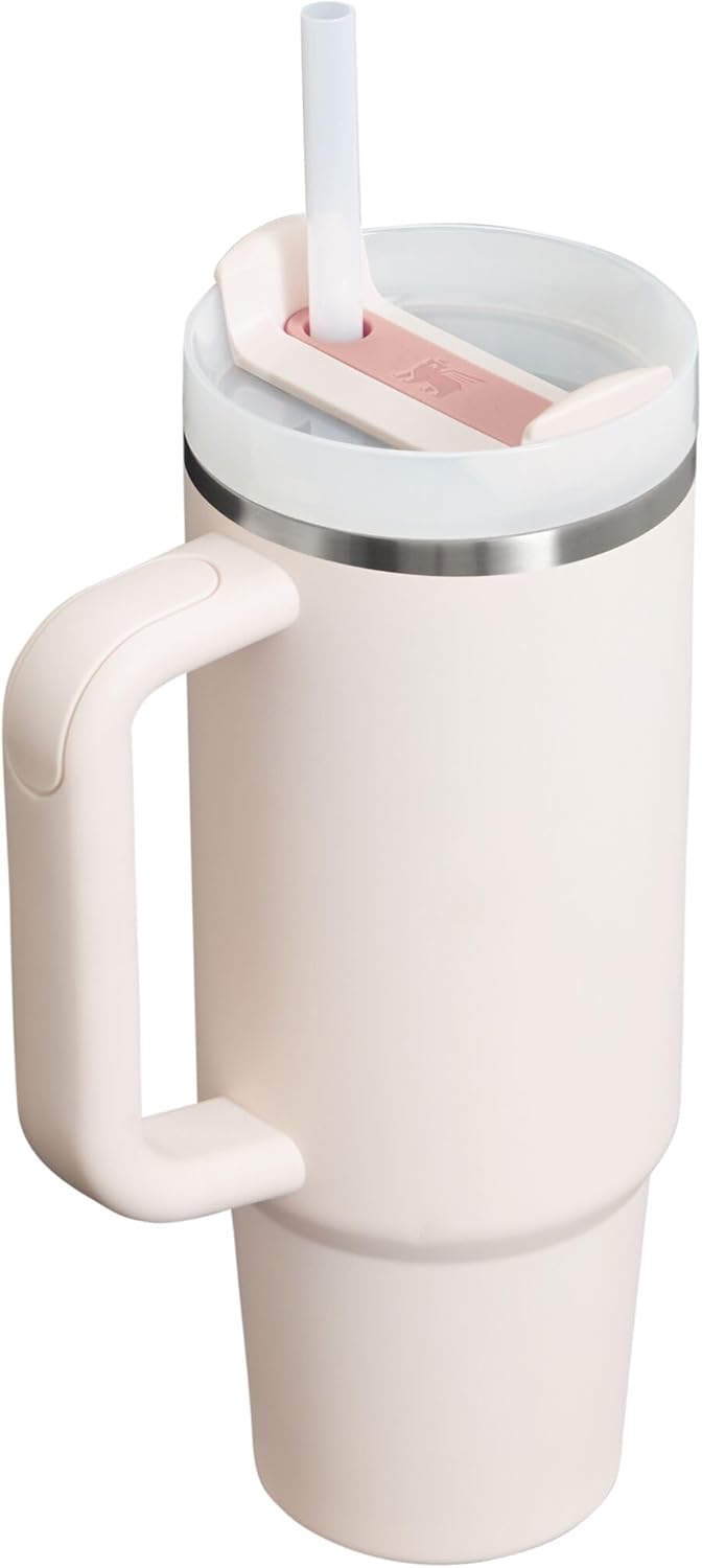 STANLEY Quencher H2.0 Tumbler - 30 oz Insulated Stainless Steel Cup with Handle & Straw | BPA-Free Rose Quartz 2.0
