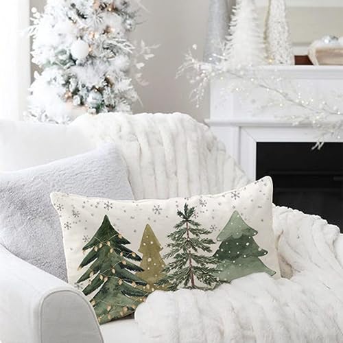 PANDICORN Christmas Pillow Cover 12x20 Farmhouse Decor