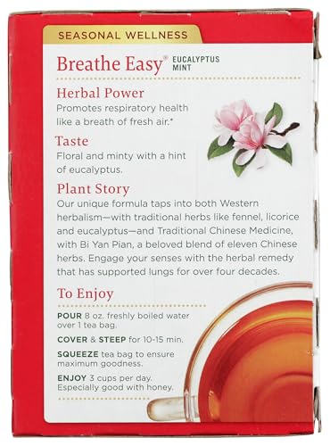 Traditional Medicinals Breathe Easy Eucalyptus Mint Tea - 16 Bags