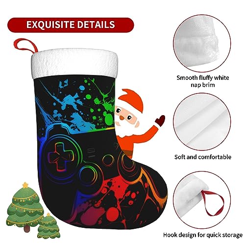 Gamer Gamepad Christmas Stocking Large Holiday Decor - One Size