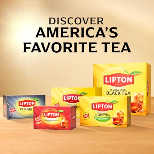Lipton Decaf Black Tea Bags - 50 Count (Pack of 4) - Caffeine Free