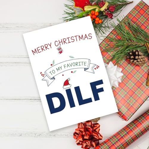 Funny Christmas Card for Dad, Humorous Holiday Greeting Card with Envelope