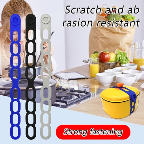 Silicone Lid Lock Strap for 5-8 Quart Slow Cookers - Grey
