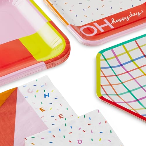 Hallmark Paper Party Plates and Napkins Set for 16 Guests