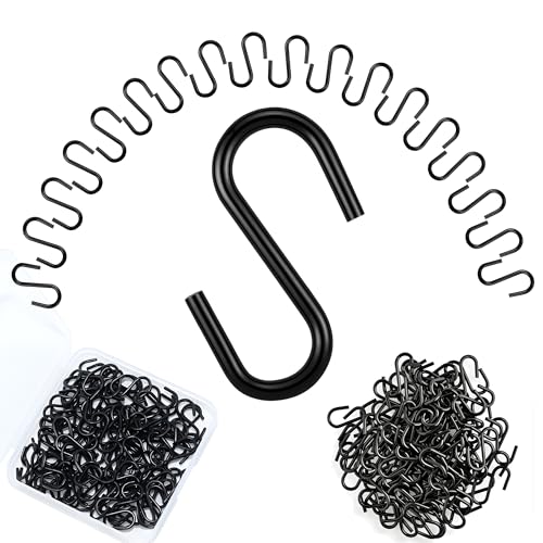 100 Pack Mini S Hooks 1/2 Inch for Jewelry & Craft Display
