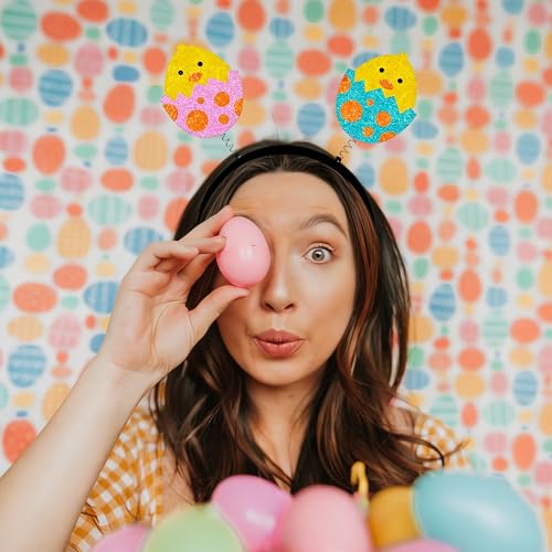 Easter Headbands for Women 2 Pcs Bunny Carrot Paper Hair Accessories