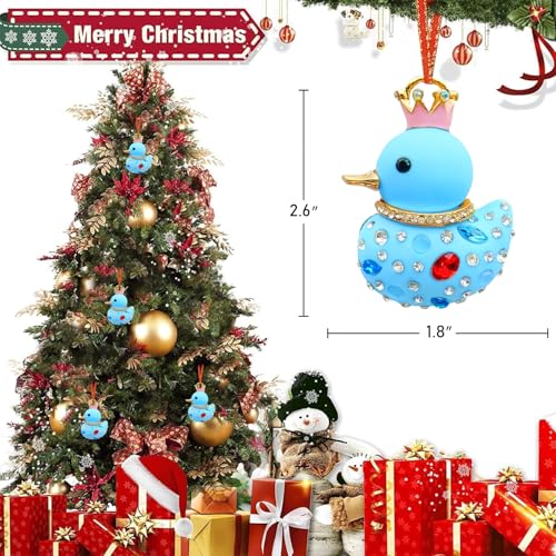 Duck Christmas Ornament Blue Rubber Duck Holiday Tree Decor - Kids Gift