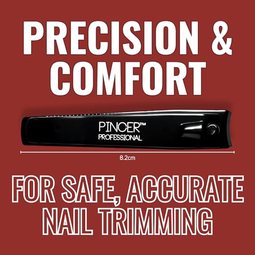 Pincer Professional Stainless Steel Grooming Set with Slanted Tweezers and Nail Clippers
