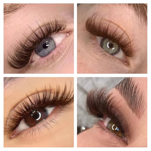 ABONNIE Brown Lash Extensions 0.07 C Curl 14mm Cashmere Individual Lashes