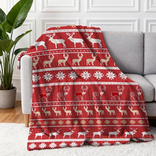 Christmas Blanket 40"x60" - Soft Flannel Holiday Throw for All Ages