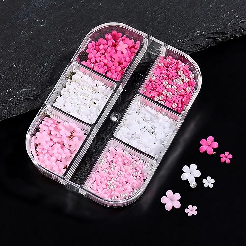 3D Nail Art Charms Kit with Acrylic Flowers, Metal Butterflies and Gems