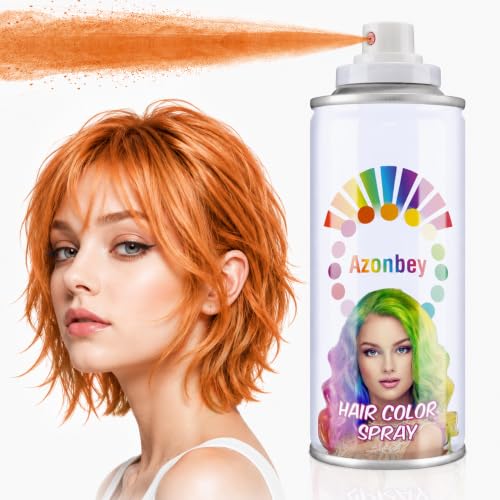 Azonbey Temporary Hair Color Wax Orange 120ml Washable Styling Pomade