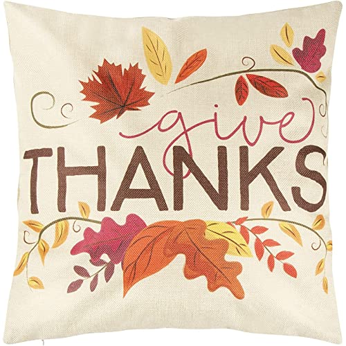 Juvale Fall Throw Pillow Covers, 17x17 Inch Autumn Decorative Set of 4