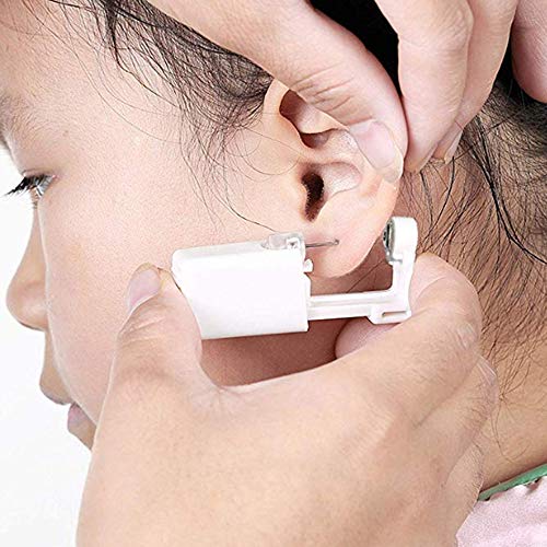 Disposable Sterile Ear Piercing Unit Kit with Ruby Zircon Studs