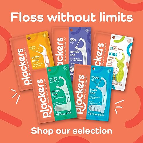 Plackers Micro Line Dental Floss Picks with Fold-Out Toothpick, Mint, 72 Count