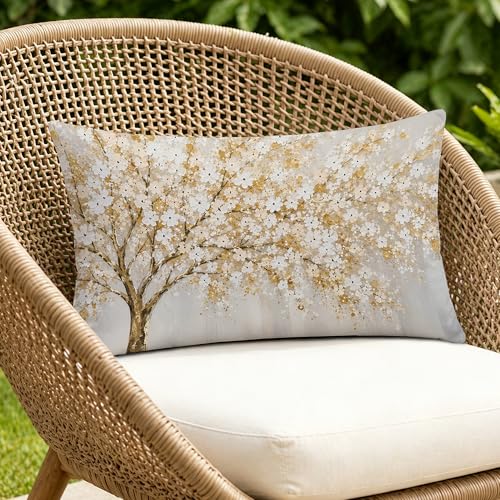 Floral Pillow-d Cherry Blossom Tree of Life Pillow Cover 12x20 Flannelette