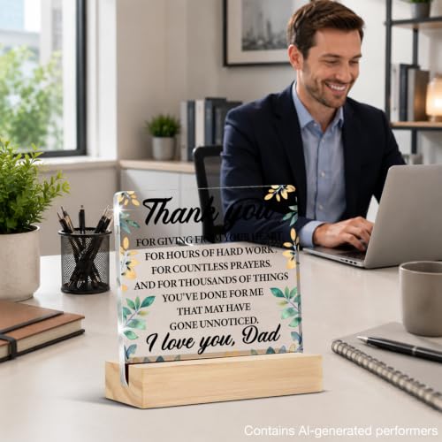 Dad Appreciation Acrylic Sign - Meaningful Keepsake Gift