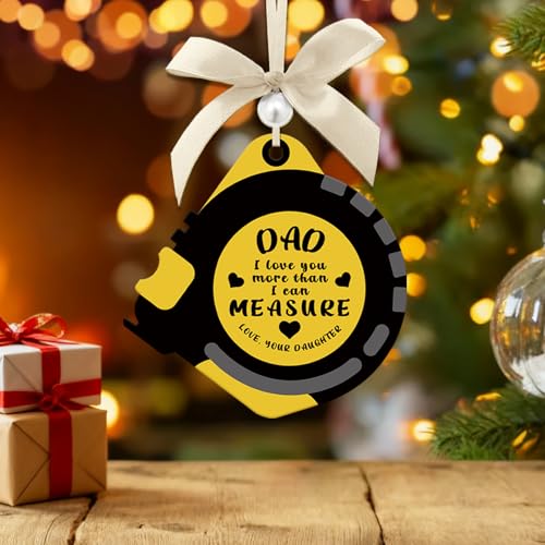 Dad Ornament Tape Measure - Heartwarming Christmas Gift from Daughter