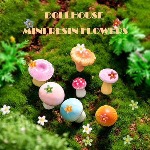 QZRUO Mini Flower Nail Charms Resin Daisy Embellishments for Crafts 80Pcs