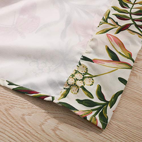Greenland Home Butterflies Curtain Panels, 42 W x 84 L Inches Each, Set of 2, with Tiebacks