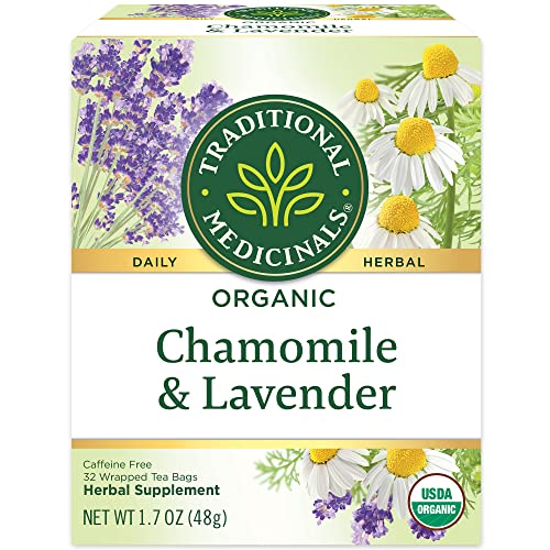 Traditional Medicinals Organic Chamomile Lavender Tea Bags - 32 Count