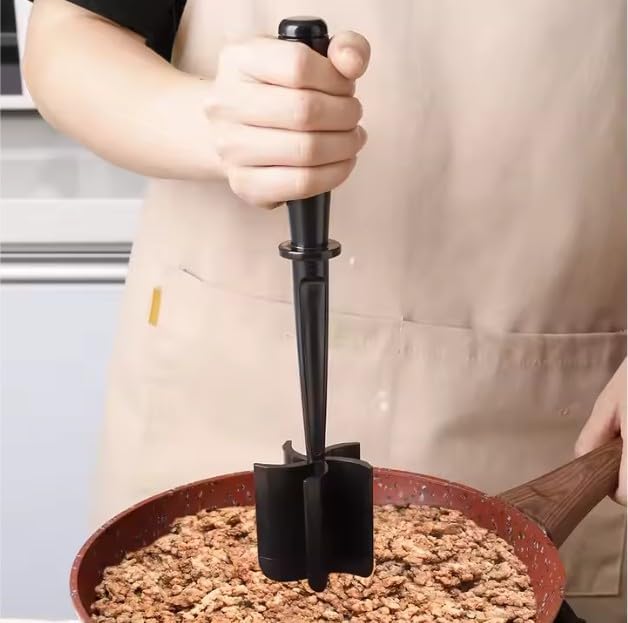 Meat Chopper by [Brand Name] - Premium Heat Resistant Hamburger Grinder for Ground Beef, Chicken & More - Black