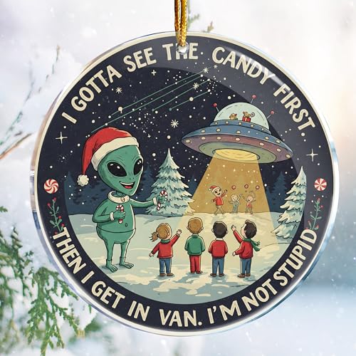 Funny Adult Christmas Ornament Gag Gift - 3.6 in Acrylic Decor
