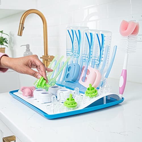 Dr. Brown's Blue Bottle Brush & Drying Rack Set - 3 Pack