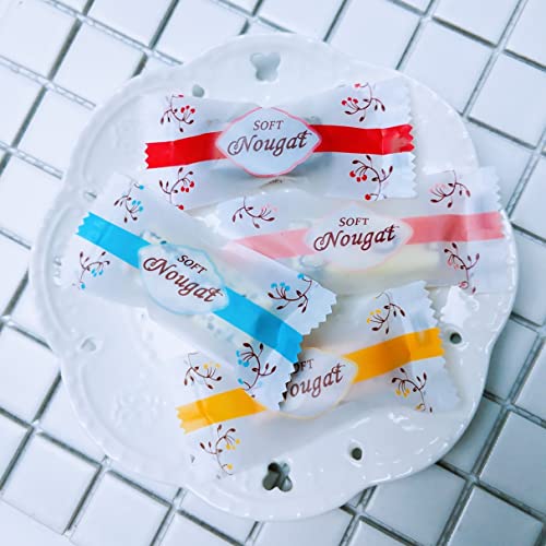 Nougat Candy Wrappers 200 Pcs Blue Frosted Plastic Caramel Packaging Bags
