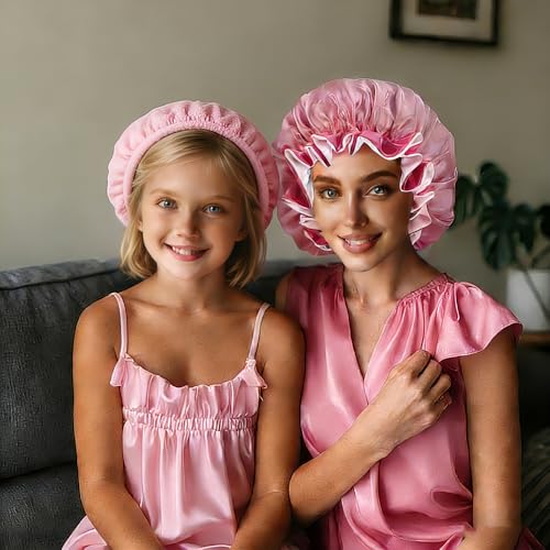 Reversible Satin Sleep Bonnet for Women - Double-Layer Hair Cap