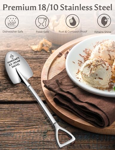 Ice Cream Spoon Gift for Men - Handsome's Ice Cream Shovel - Funny Secret Santa Present for Boyfriend Him