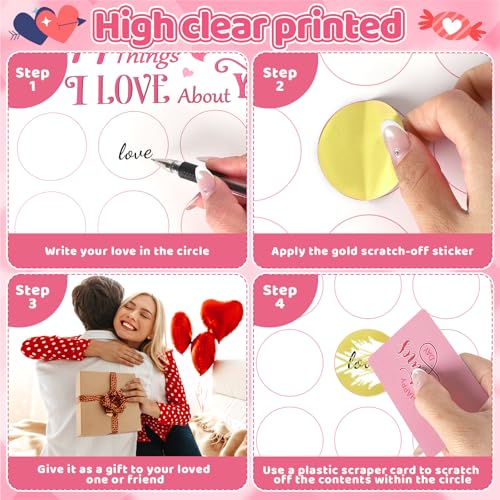 DIY Valentine's Day Scratch Off Cards - 14 Things I Love About You