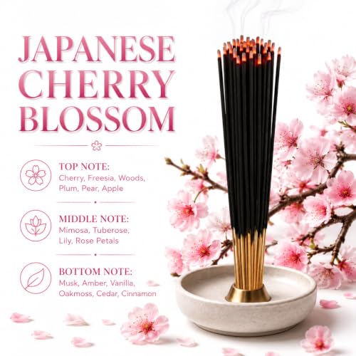 Plant Guru Japanese Cherry Blossom Incense Sticks, 11-Inch, 185g Bundle