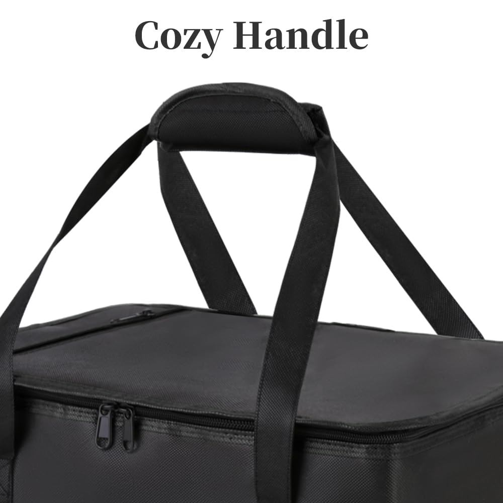 Bodaon Insulated Casserole Carrier Bag - Keeps Food Hot or Cold | Fits 9x13 & 11x15 Inch Dishes - Black