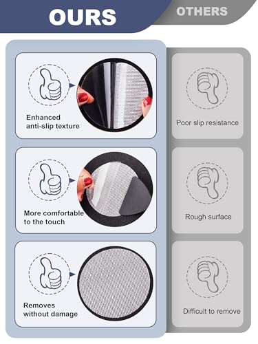 Secopad 12PCS Round Non-Slip Bathtub Stickers, Clear Anti-Slip Shower Treads