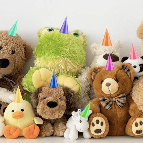 10 Pcs Colorful Mini Party Hats for Stuffed Animals