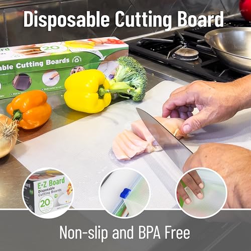 Mind Reader E-Z Board Disposable Plastic Cutting Board Roll, 20 Sq Ft, 1 Pack