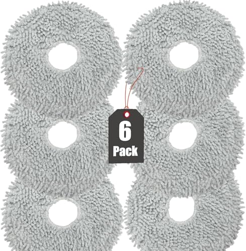 KGC 6-Pack Microfiber Mop Pads for Dreame L10s, L10, X40, X30 Ultra