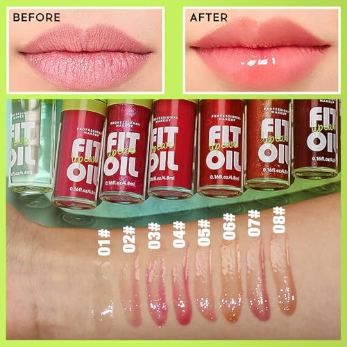 Qifylmaf Moisturizing Lip Plumping Gloss with Big Brush Head #08