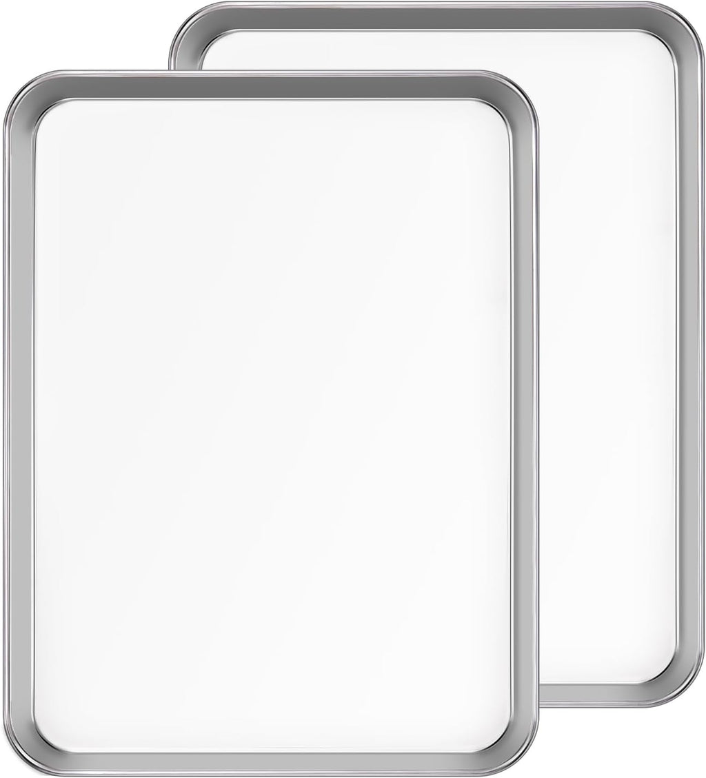 Skiennix Baking Sheet Set - 18 Inch Commercial Grade Stainless Steel Pans | Healthy, Non-Toxic & Easy Clean