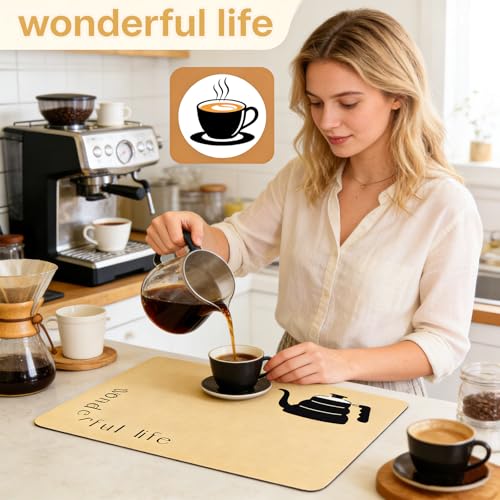 Diatomaceous Earth Coffee Drying Mat - 16" x 20" for Kitchen