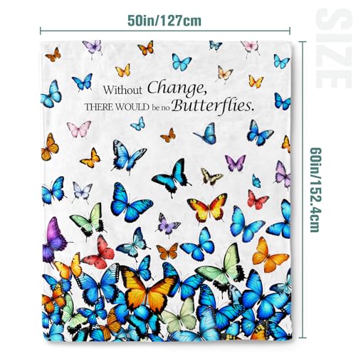 Jekeno Colorful Butterfly Throw Blanket - Soft, All-Season Gift for Women