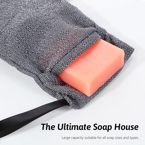 Kootinn Exfoliating Soap Saver Bag 3-Pack - Mesh Bar Soap Pouch for Shower