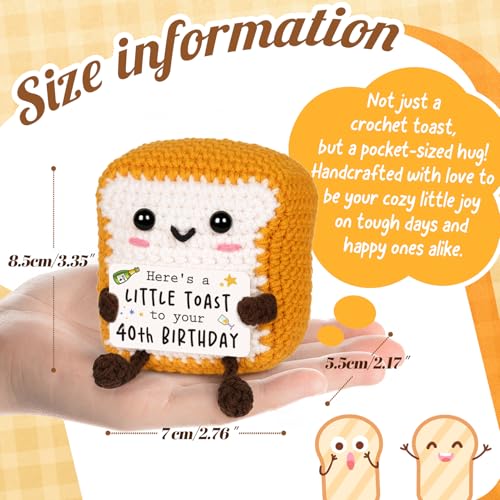 Handmade Crochet Toast - Heartwarming 40th Birthday Gift
