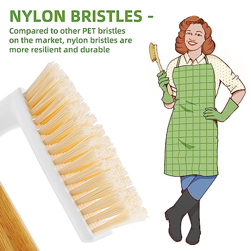 Heavy Duty Scrub Brush with Comfortable Grip - 2 Pack for Household Cleaning