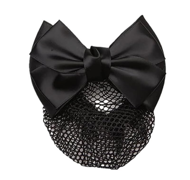 Bowknot Hair Bun Net Clip Occupational Snood for Work and Dance