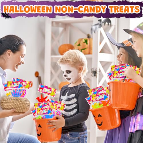 Halloween Sticky Hands Toys - 28 Pack Non-Candy Treats for Kids