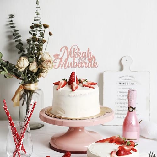 Nikkah Mubarak Cake Topper for Eid & Wedding Celebrations